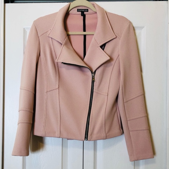 Express Jackets & Blazers - Express Pink Moto Jacket